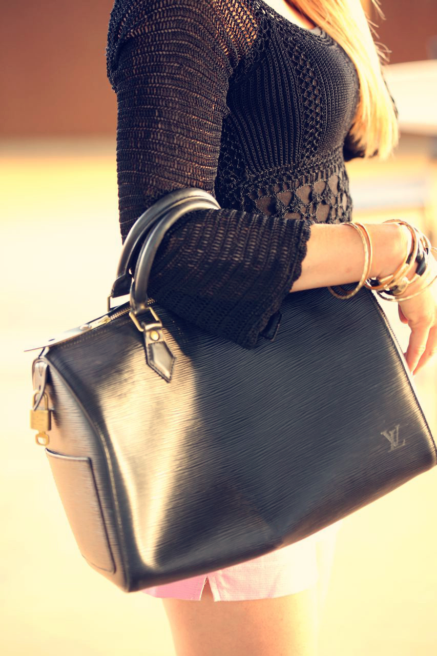 black Louis Vuitton epi leather