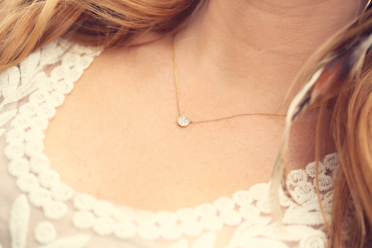Pave diamond necklace