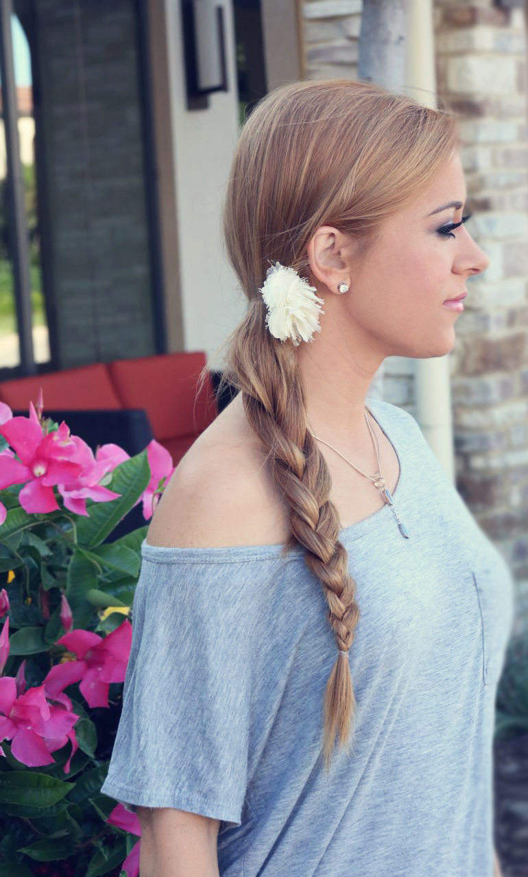 Hair flower and braid/ Hilary Kennedy blog