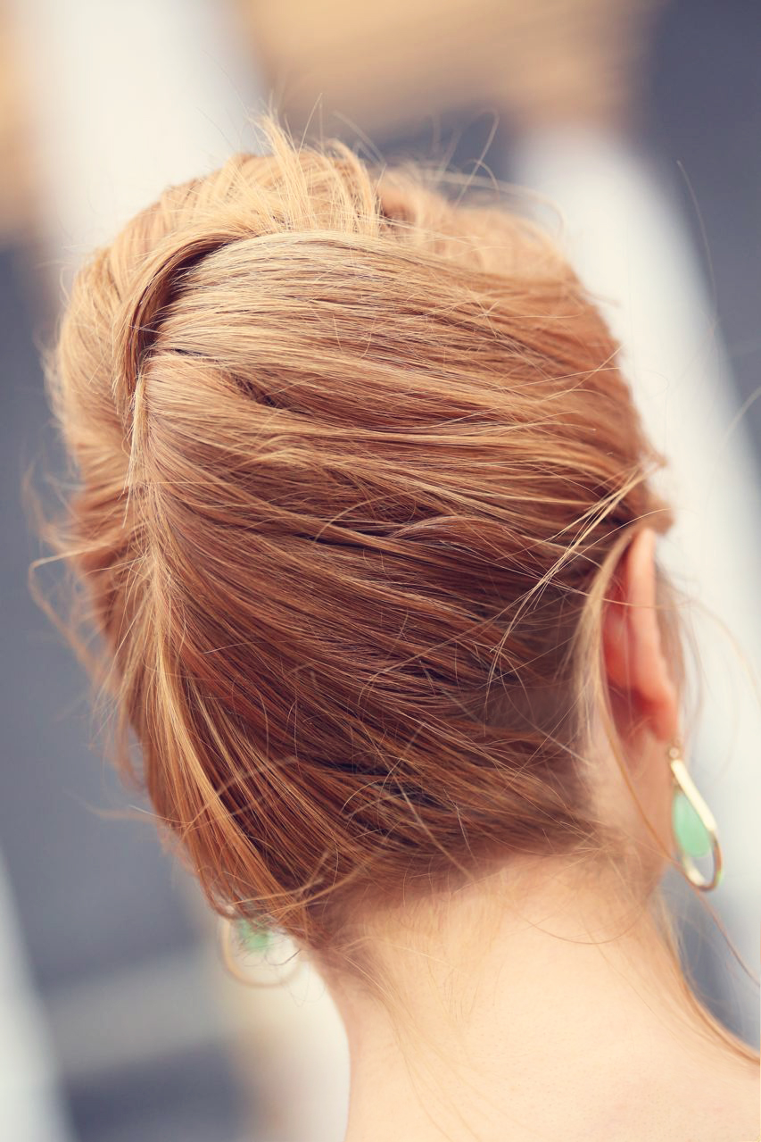 Easy chignon with Goody Simple Styles Spin Pins