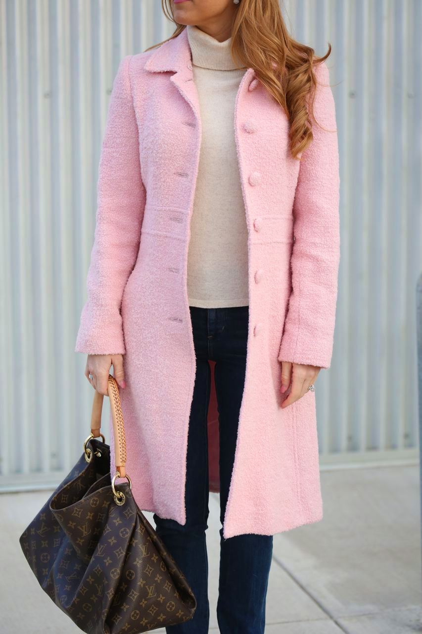 Frederic Fekkai + Pink Wool Coat