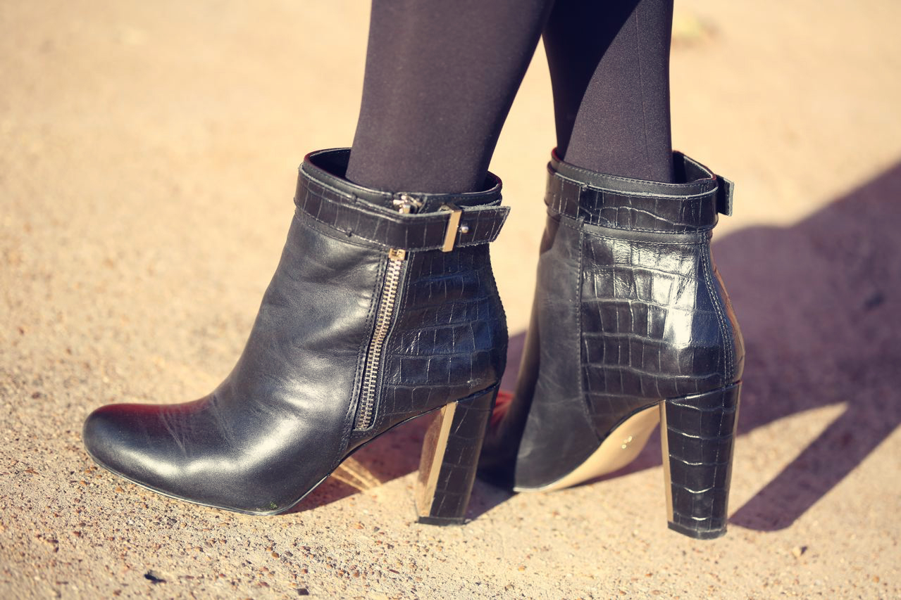 Black & Gold Booties + Little Flare