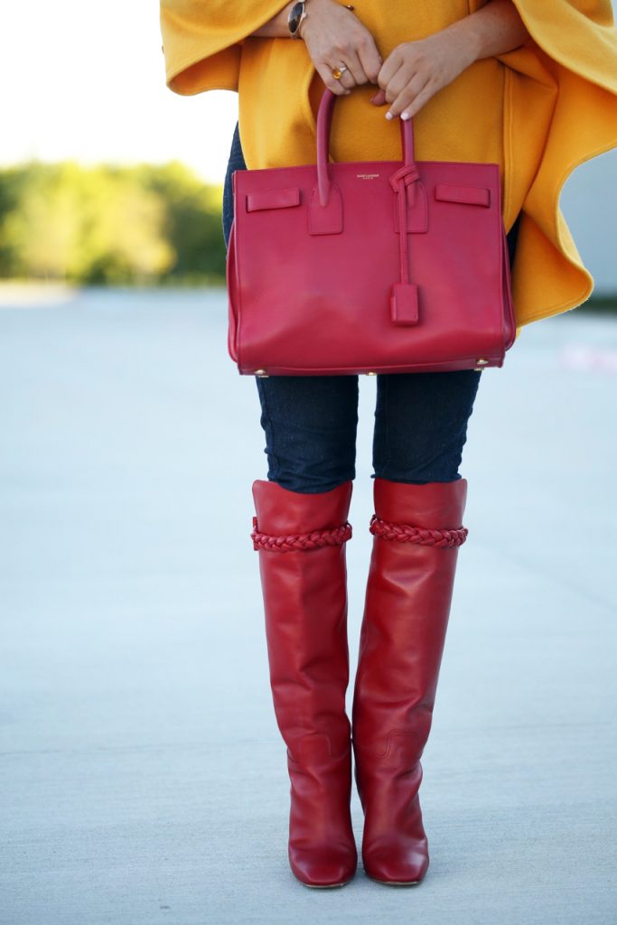 Hilary Kennedy Blog: How to Wear a Poncho + Red Valentino Boots